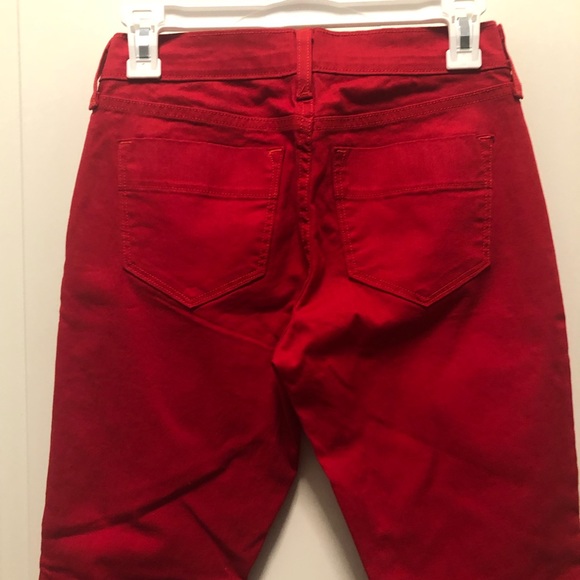 Old Navy Sweetheart Lipstick Red Denim Skinny Jeans 0S Short - Picture 3 of 3